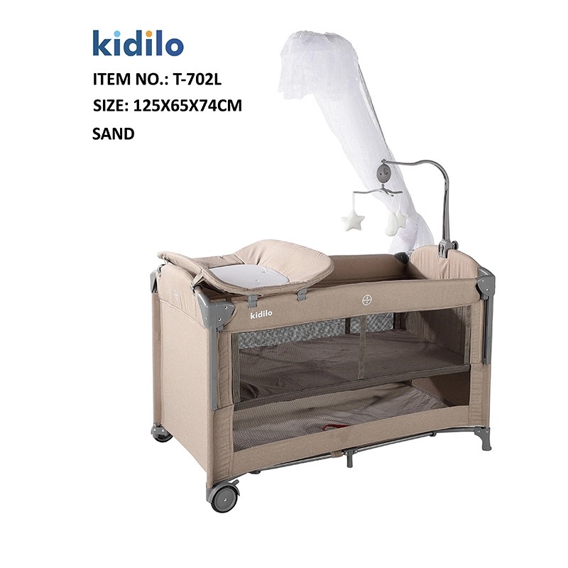 Kidilo เตียงนอนเด็กแรกเกิด2 in 1 รุ่น T-702L